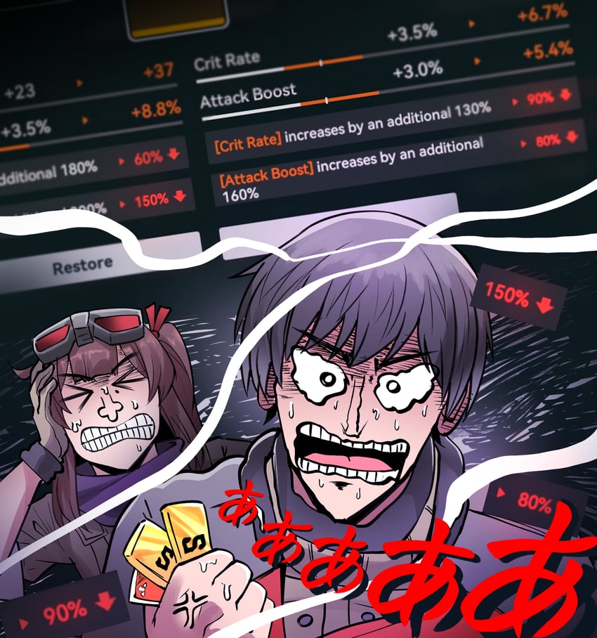 commander and mayling shen (girls' frontline and 2 more) drawn by senpaihawkkun