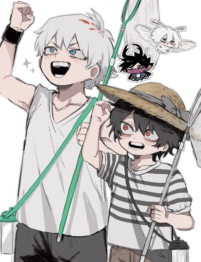 dabi, shigaraki tomura, and todoroki touya (boku no hero academia) drawn by ametaro_(ixxxzu)
