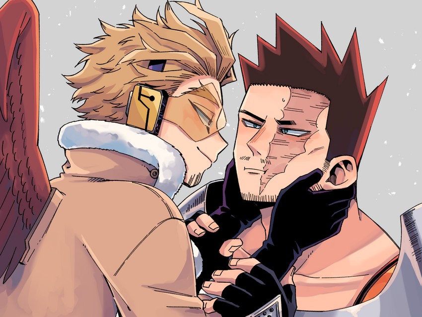 endeavor and hawks (boku no hero academia) drawn by miso_(mimimiso)