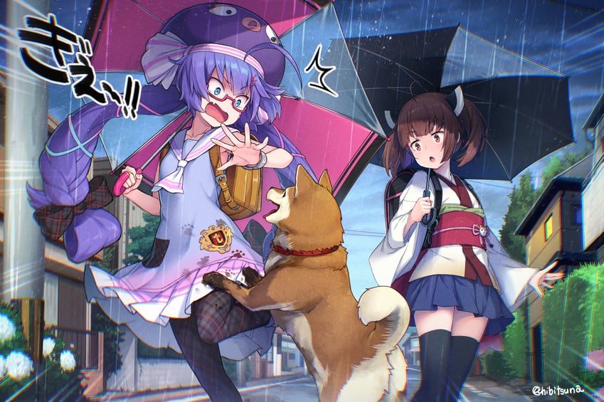 touhoku kiritan and otomachi una (vocaloid and 2 more) drawn by hibi_tsuna