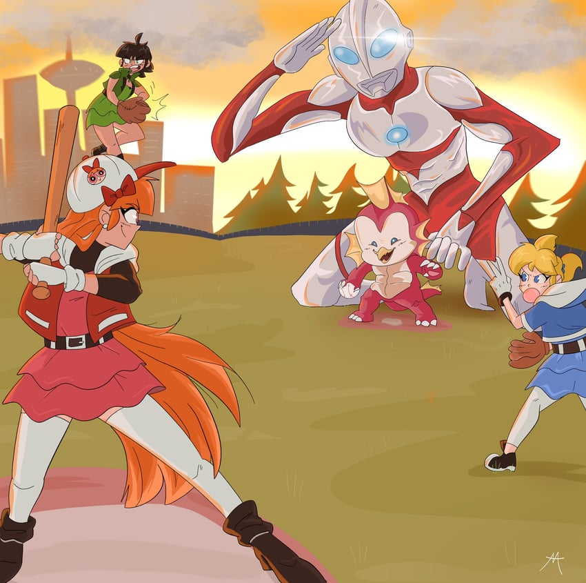buttercup, blossom, bubbles, emi, and ultraman (ultra series and 2 more) drawn by moccimu