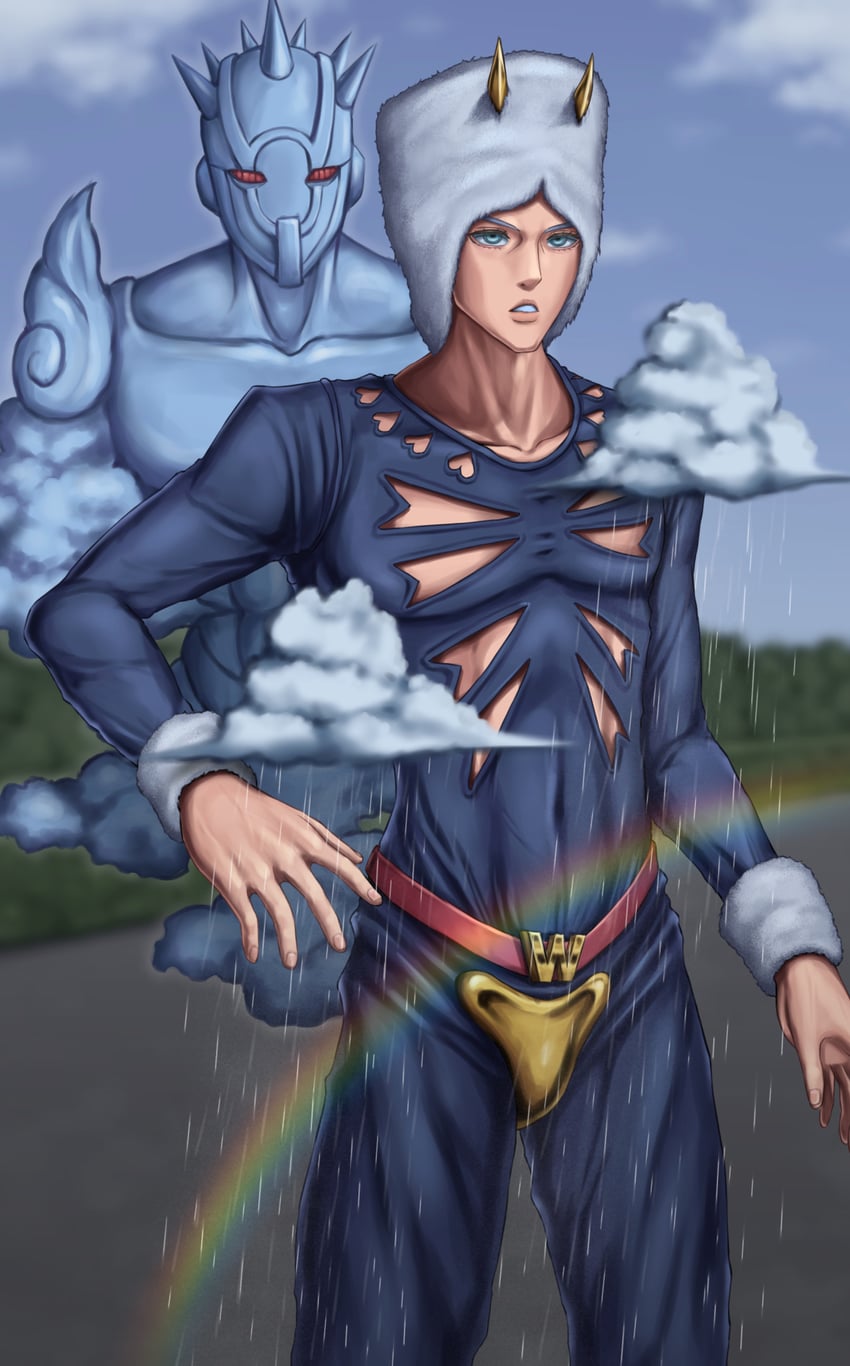 weather report (jojo no kimyou na bouken and 1 more) drawn by ryoichi_ry01