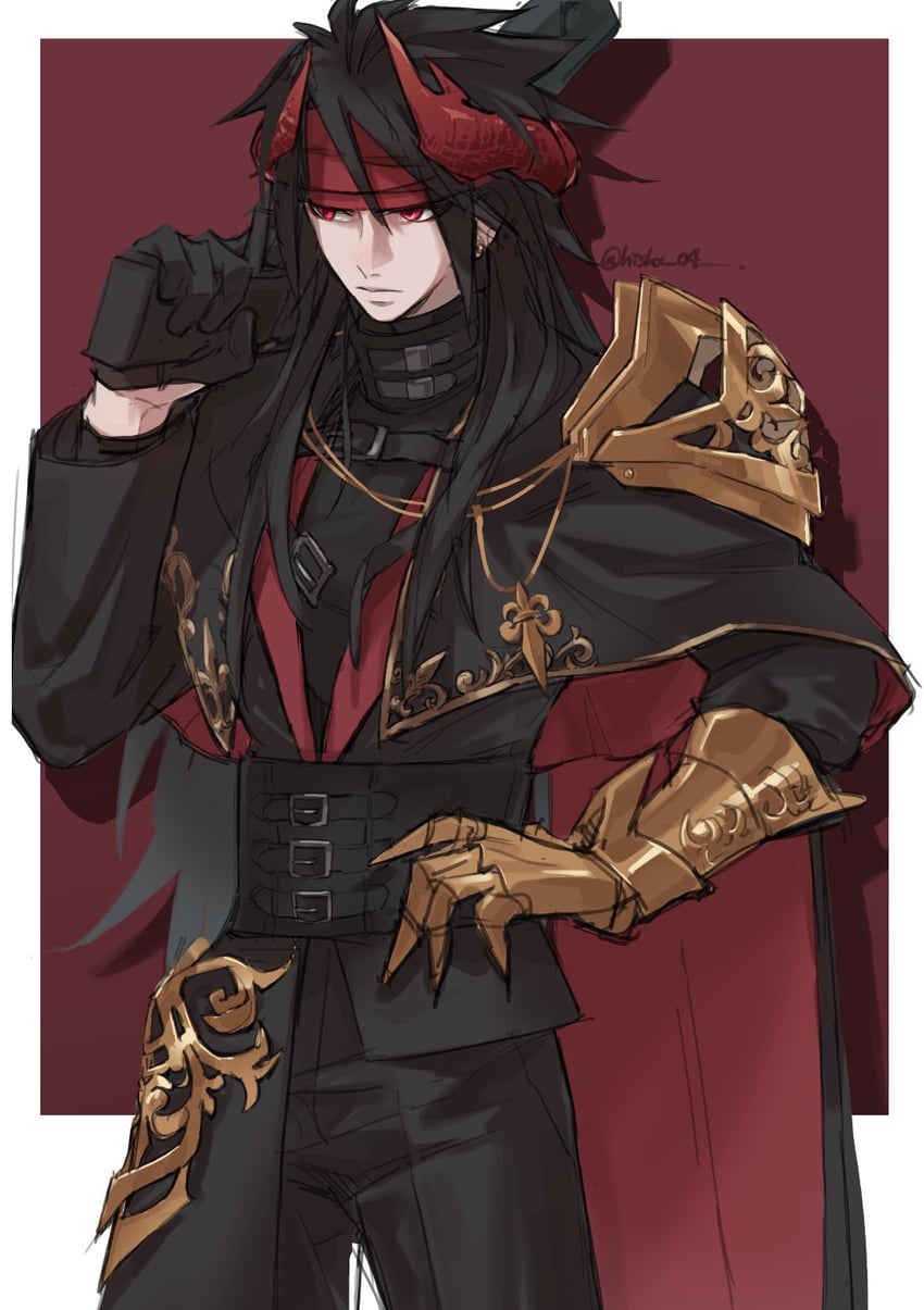 vincent valentine (final fantasy and 1 more) drawn by vani_(hisha_04)