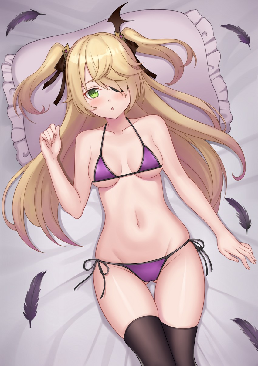 fischl (genshin impact) drawn by vodka13