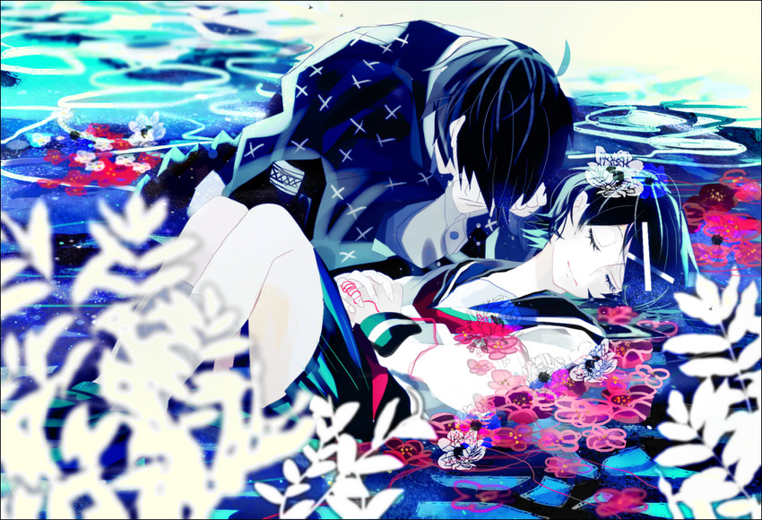itoshiki nozomu and fuura kafuka (sayonara zetsubou sensei) drawn by liarhatter