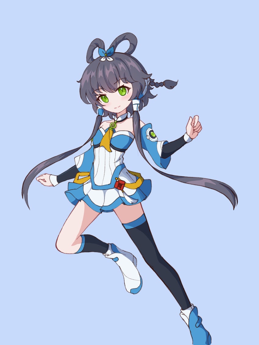 luo tianyi and luo tianyi v3 (vocaloid and 1 more) drawn by pointzhu