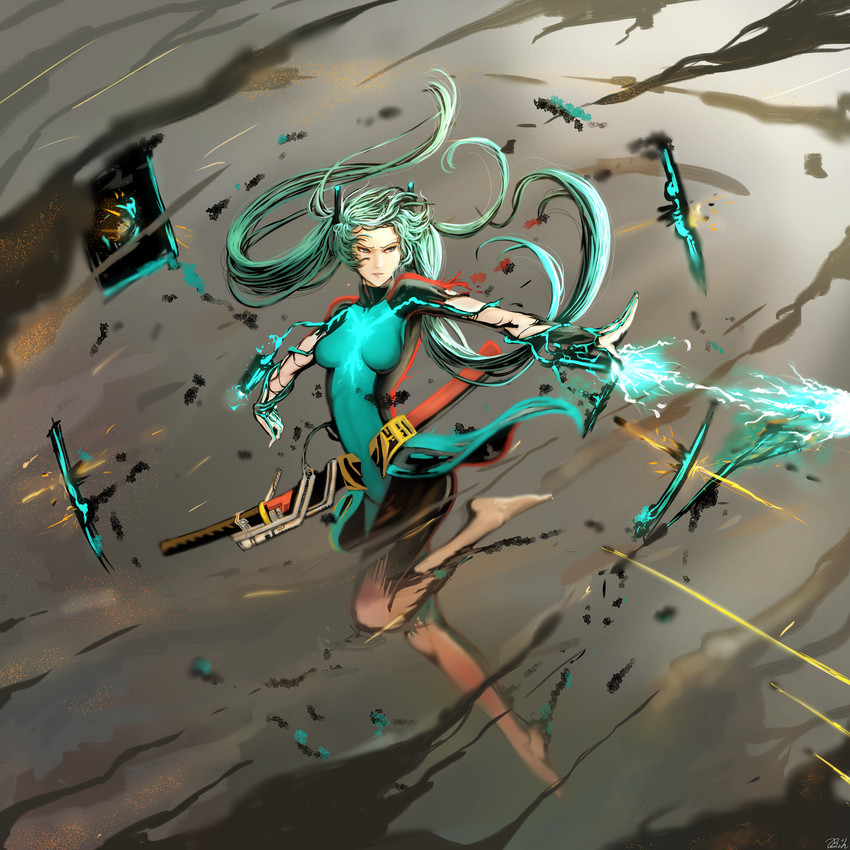 hatsune miku (vocaloid) drawn by hachijuu