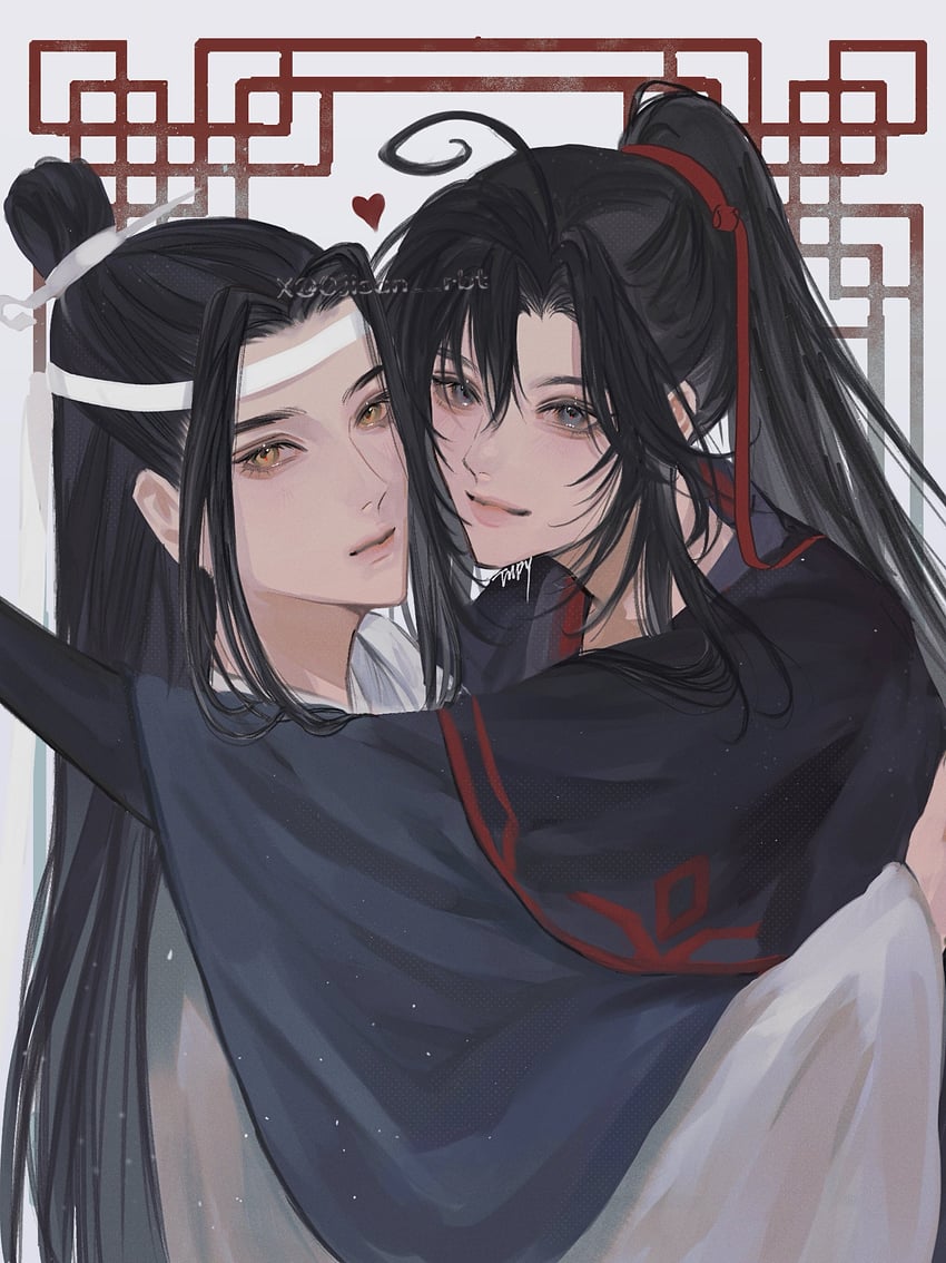 wei wuxian and lan wangji (modao zushi) drawn by ojisan_rbt