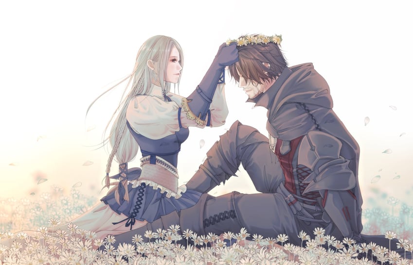 clive rosfield and jill warrick (final fantasy and 1 more) drawn by mixmomo_yah