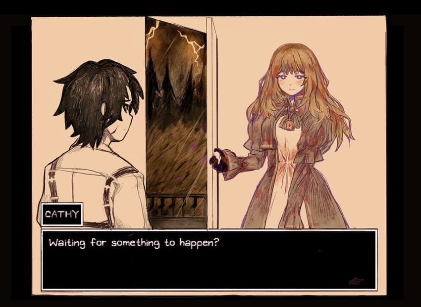 heathcliff and catherine (project moon and 2 more) drawn by l0veanddispute