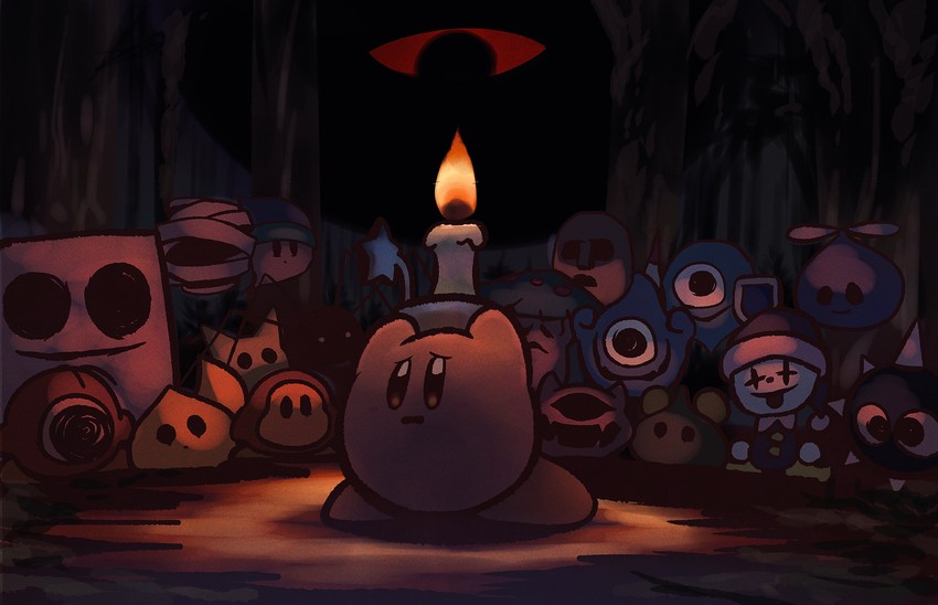 kirby, waddle dee, waddle doo, dark matter, scarfy, and 15 more (kirby) drawn by suyasuyabi