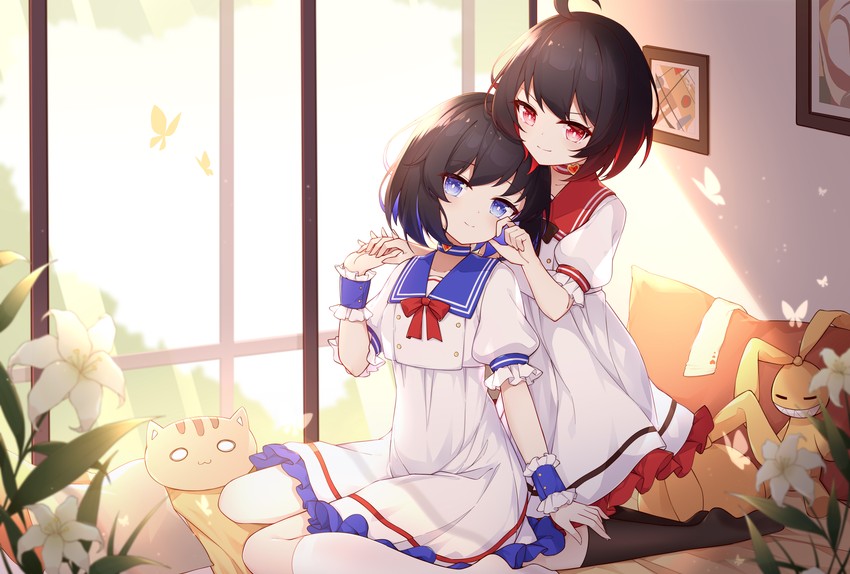 seele vollerei and seele (honkai and 1 more) drawn by origami_(poinia)