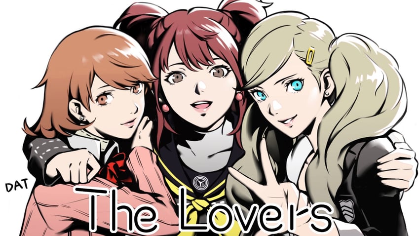 kujikawa rise, takamaki anne, and takeba yukari (persona and 3 more) drawn by da-cart