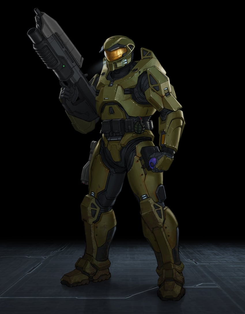 master chief (halo and 1 more) drawn by william_bao