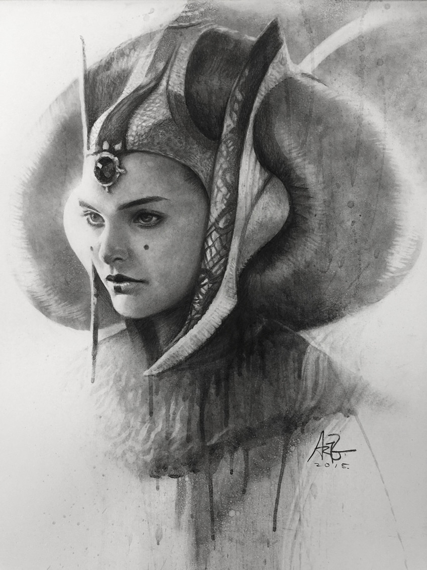 padme amidala and natalie portman (star wars and 1 more) drawn by stanley_lau