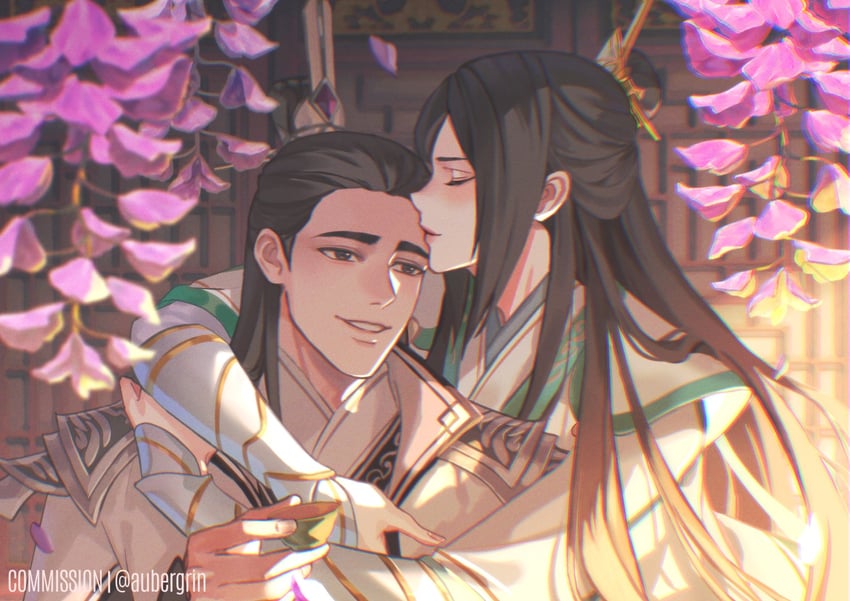 shen jiu and yue qingyuan (renzha fanpai zijiu xitong) drawn by aubergrin