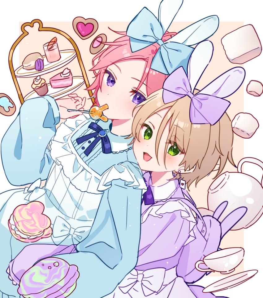 shiratori aira and oukawa kohaku (ensemble stars!) drawn by shisokonbu