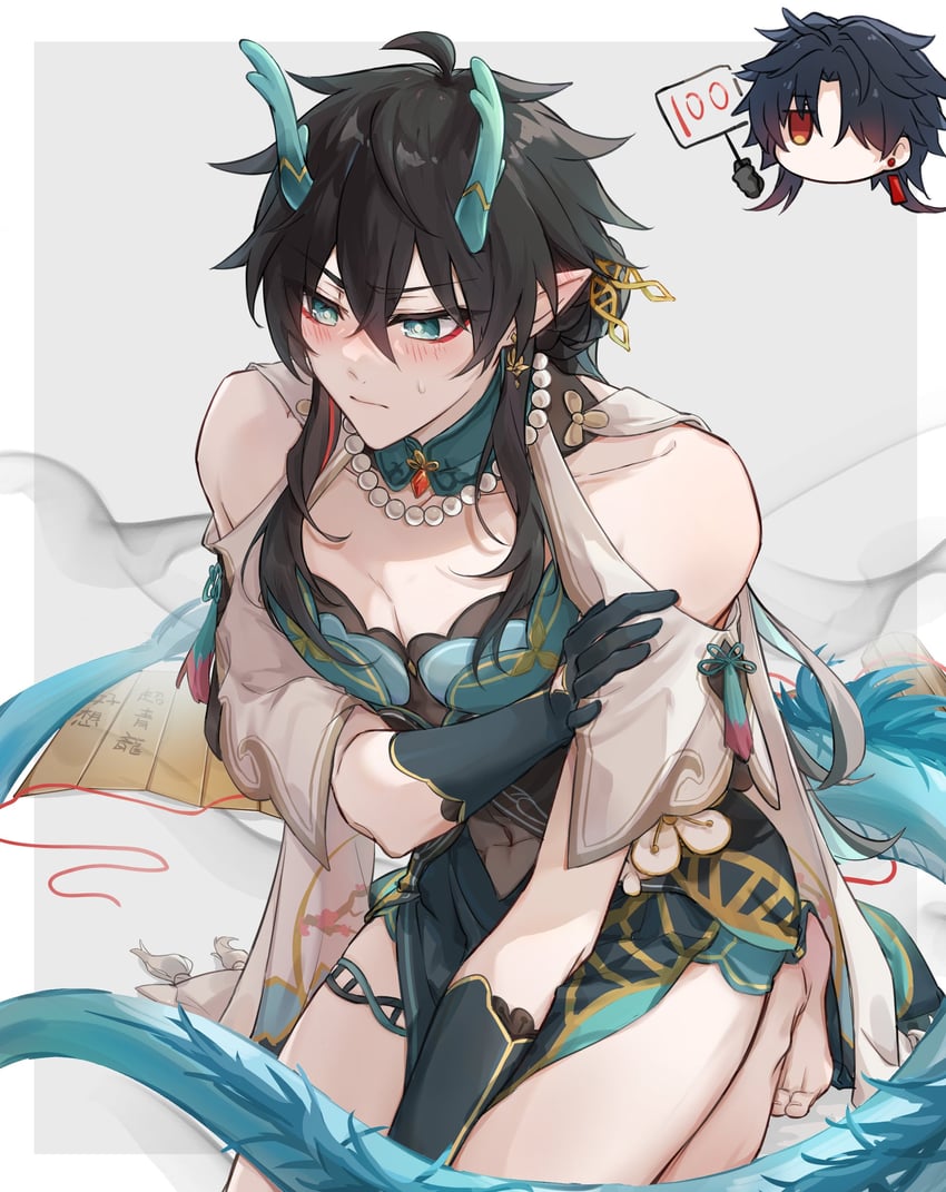 dan heng, blade, and ruan mei (honkai and 1 more) drawn by looklaba114514