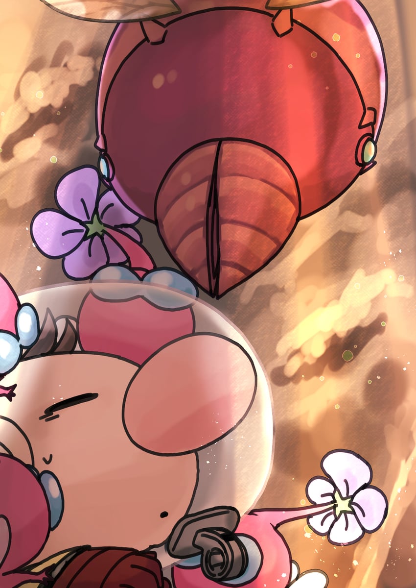 olimar and winged pikmin (pikmin) drawn by usuba_(hatomugip)