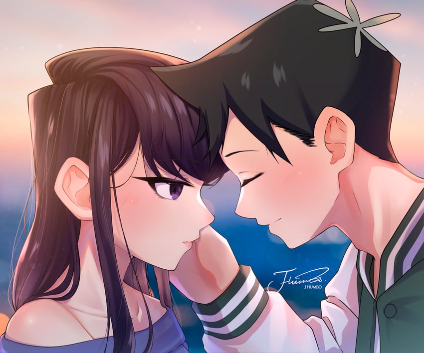 komi shouko and tadano hitohito (komi-san wa komyushou desu) drawn by j_humbo