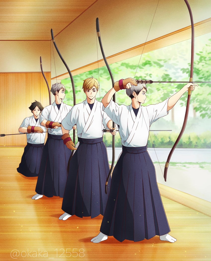 miya atsumu, miya osamu, kita shinsuke, and suna rintarou (haikyuu!! and 1 more) drawn by okaka_12558