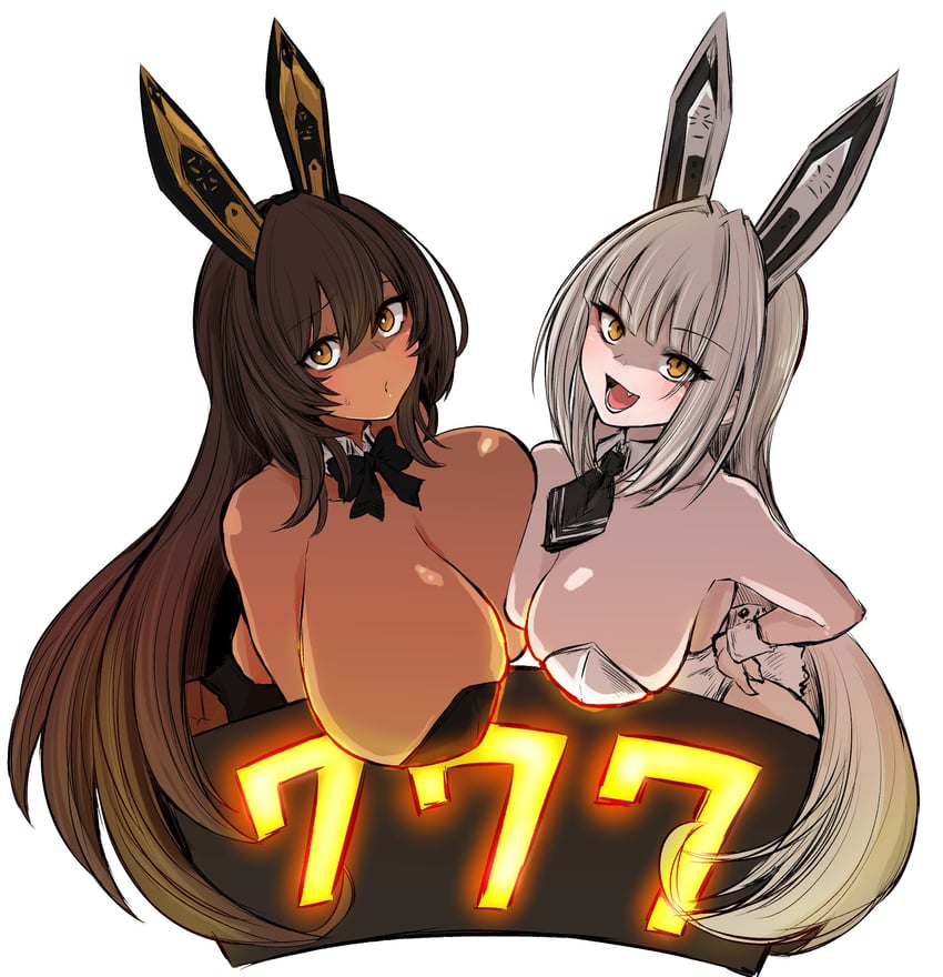 noir and blanc (goddess of victory: nikke) drawn by tkool_man
