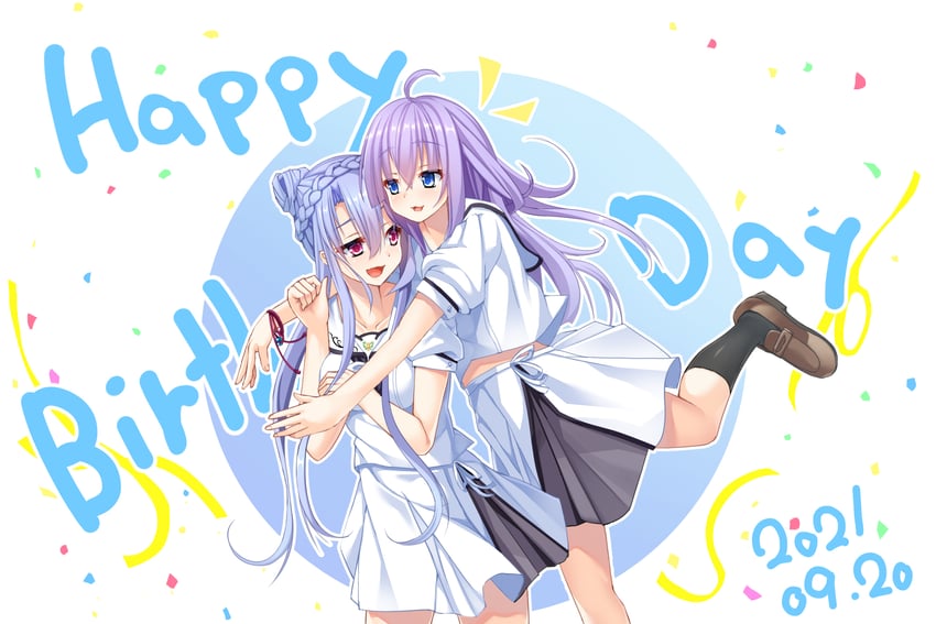 sorakado ao and sorakado ai (summer pockets) drawn by shootinghaze