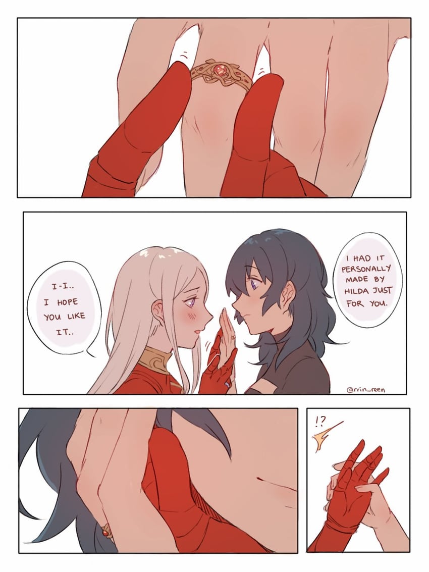 female byleth and edelgard von hresvelg (fire emblem and 1 more) drawn by yukari_(bryleluansing)