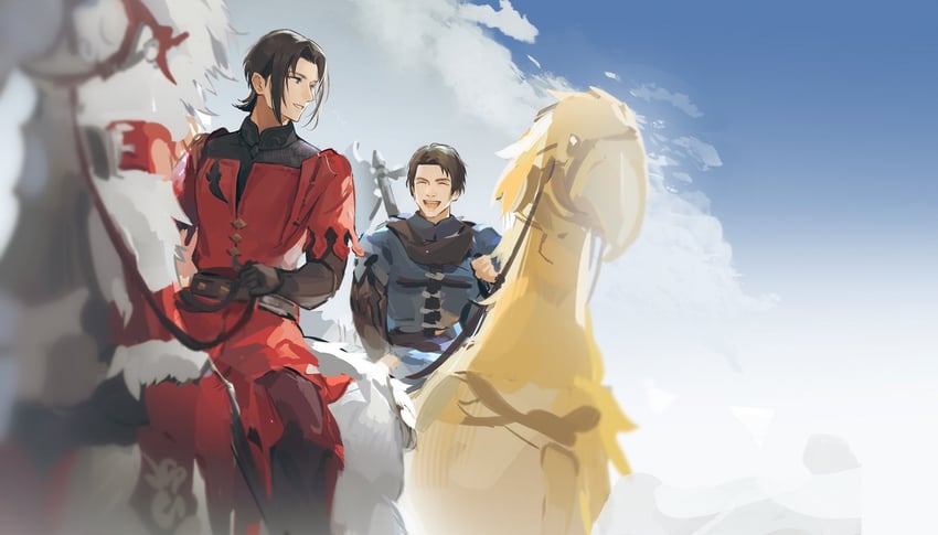 byron rosfield, ambrosia, and elwin rosfield (final fantasy and 1 more) drawn by arashiko_falcom