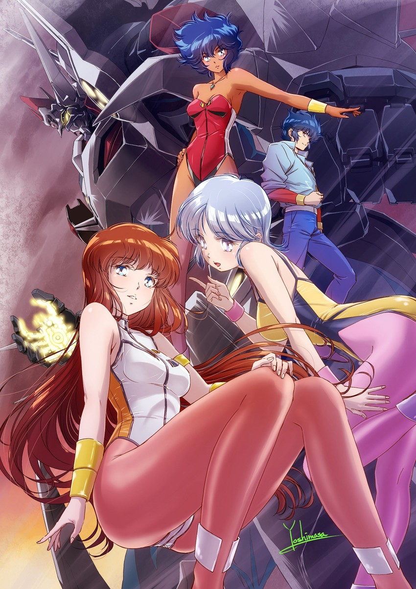 mia alice, dangaioh hyper combat unit, lambda nom, pai thunder, and rol kuran (dangaiou) drawn by yoshinaga_masahiro
