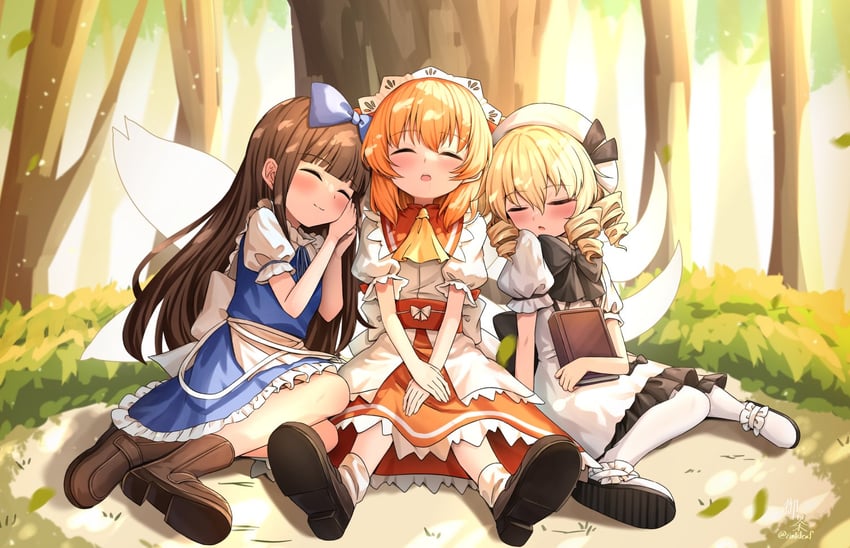 star sapphire, luna child, and sunny milk (touhou) drawn by yu_cha