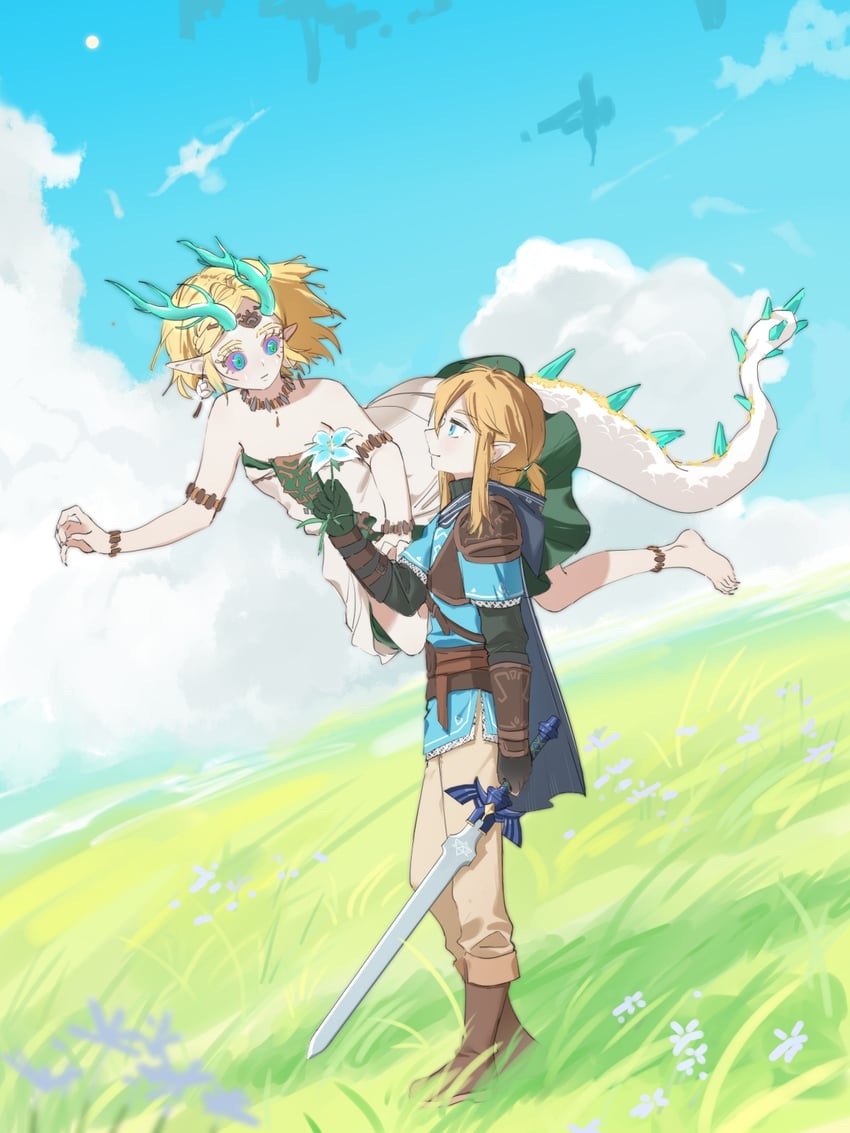 link, princess zelda, and light dragon (the legend of zelda and 1 more) drawn by 1461914785