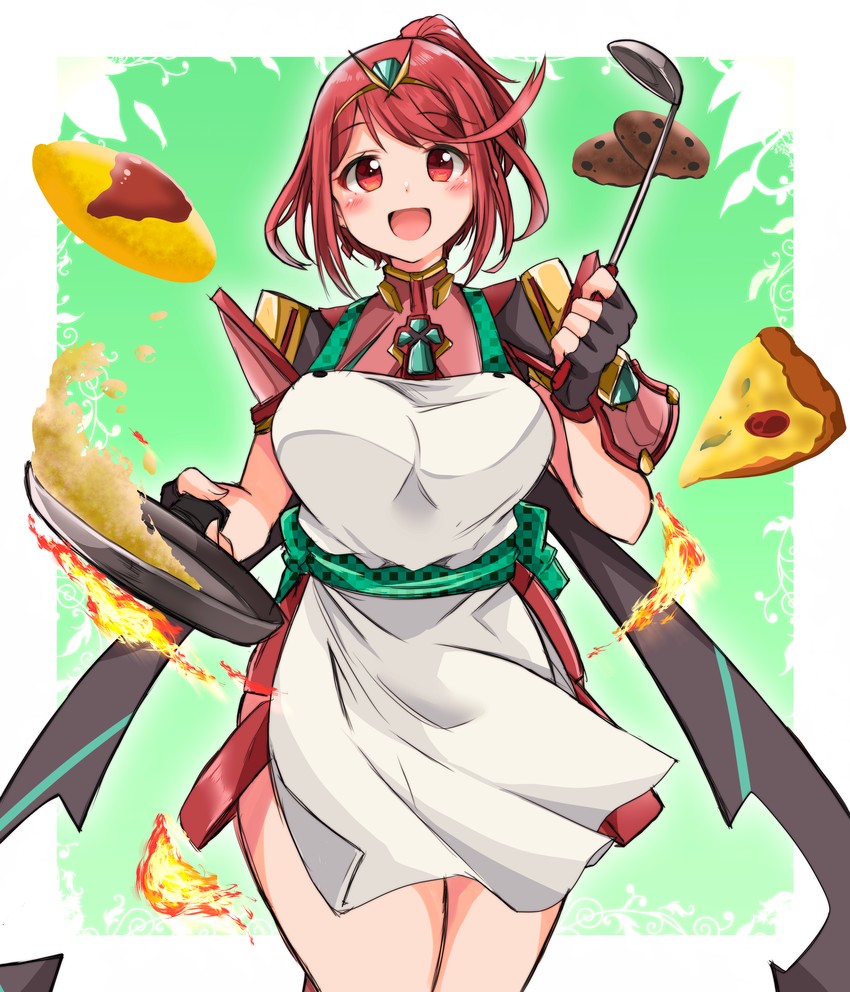 pyra (xenoblade chronicles and 1 more) drawn by kurokaze_no_sora