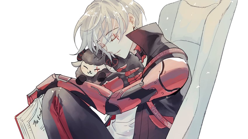 fulgur ovid and comfydant (nijisanji and 1 more) drawn by hakuku