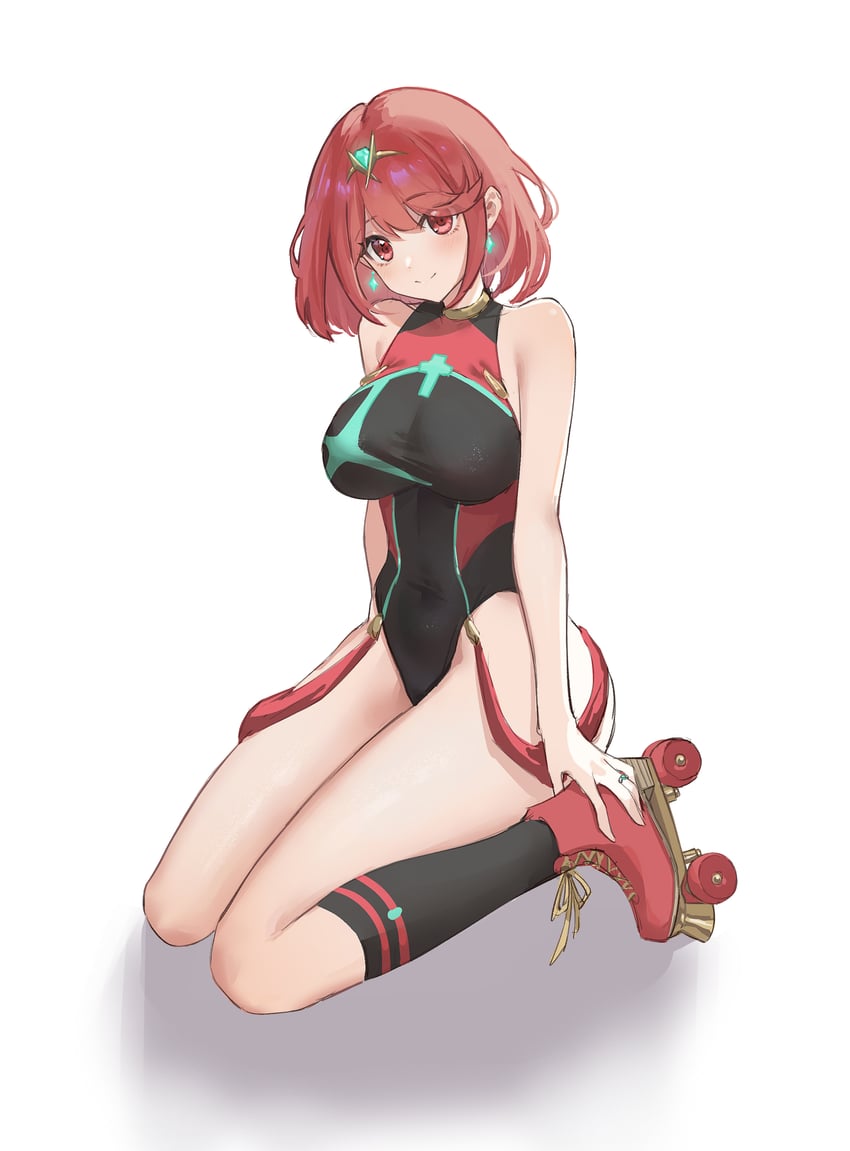 pyra (xenoblade chronicles and 1 more) drawn by okazakileo