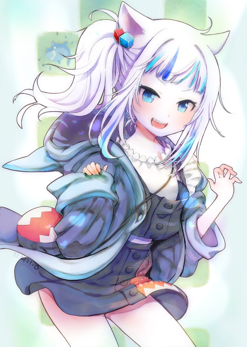 gawr gura (hololive and 1 more) drawn by toro_astro