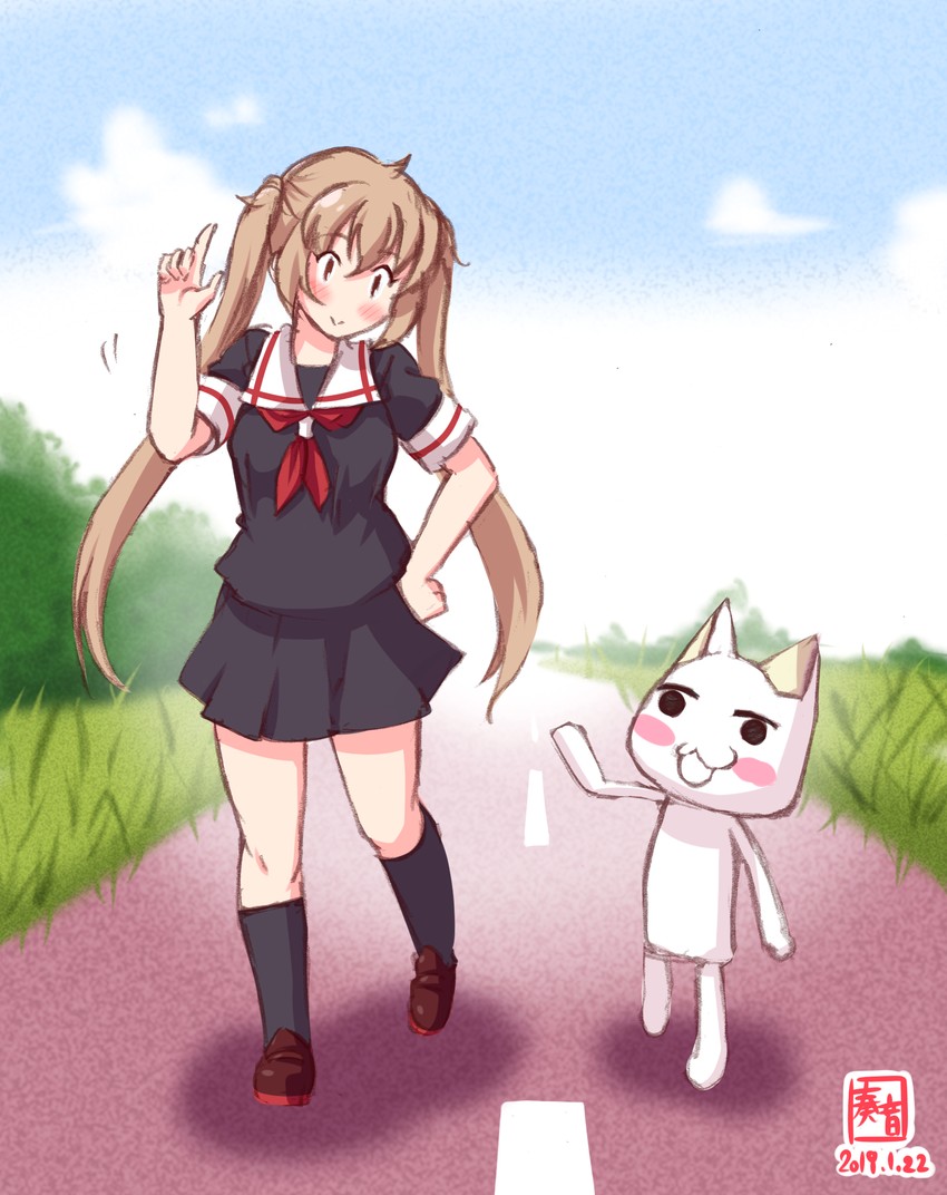 murasame and inoue toro (kantai collection and 1 more) drawn by kanon_(kurogane_knights)