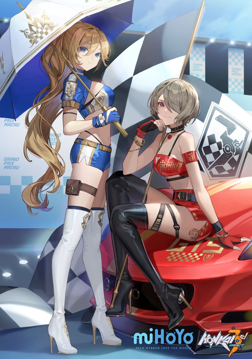 rita rossweisse and durandal (honkai and 1 more) drawn by chyoel