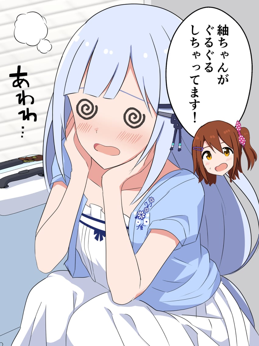 kasuga mirai and shiraishi tsumugi (idolmaster and 2 more) drawn by trinitro_t