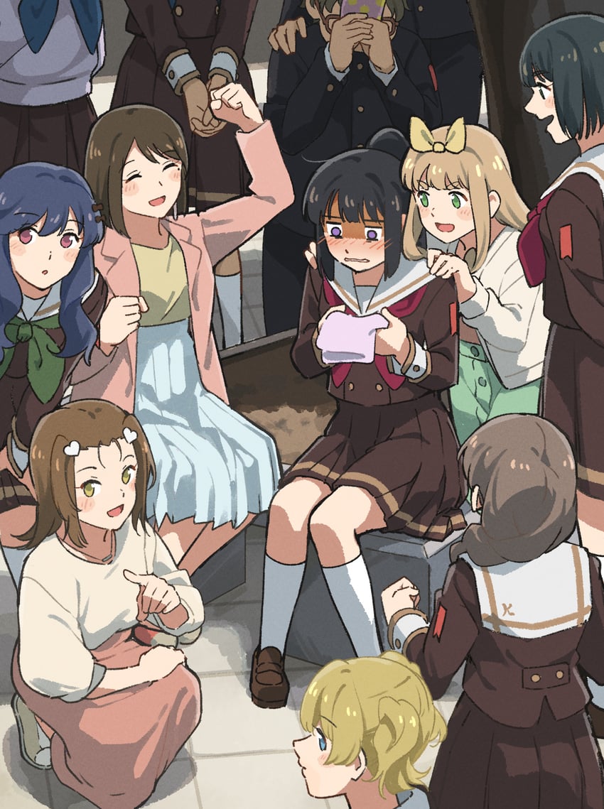 kousaka reina, yoshikawa yuuko, nakaseko kaori, kabe tomoe, kohinata yume, and 4 more (hibike! euphonium) drawn by fuyuhino
