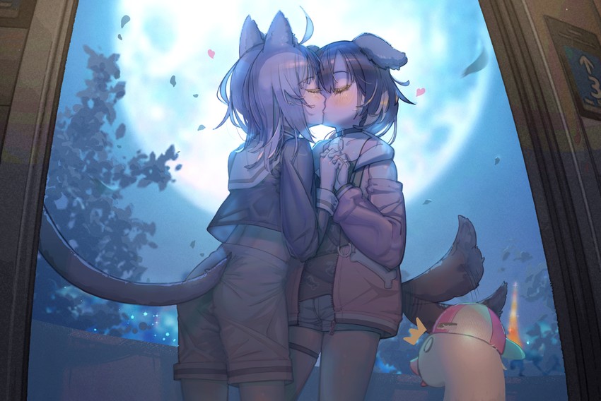 nekomata okayu, inugami korone, and subaru duck (hololive) drawn by cucumbear073