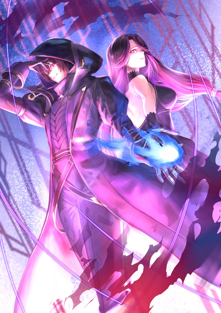 cid kagenou, shadow, and aurora (kage no jitsuryokusha ni naritakute!) drawn by qdx4p