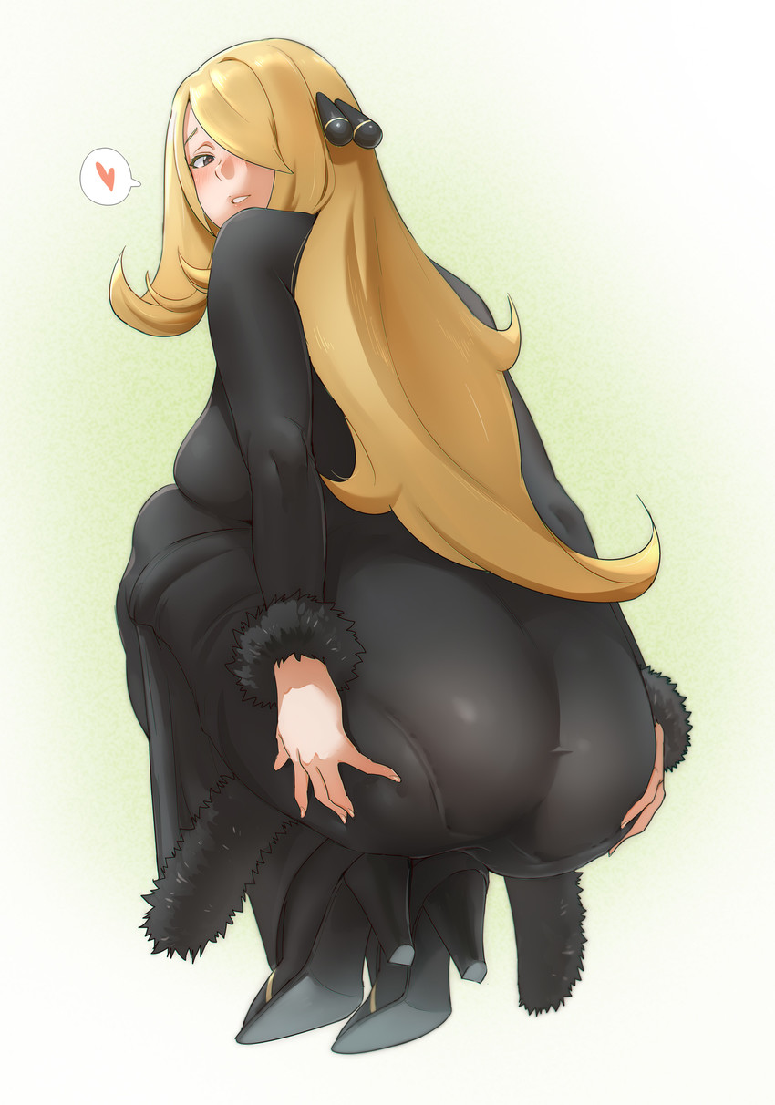cynthia (pokemon and 1 more) drawn by ikuchan_kaoru