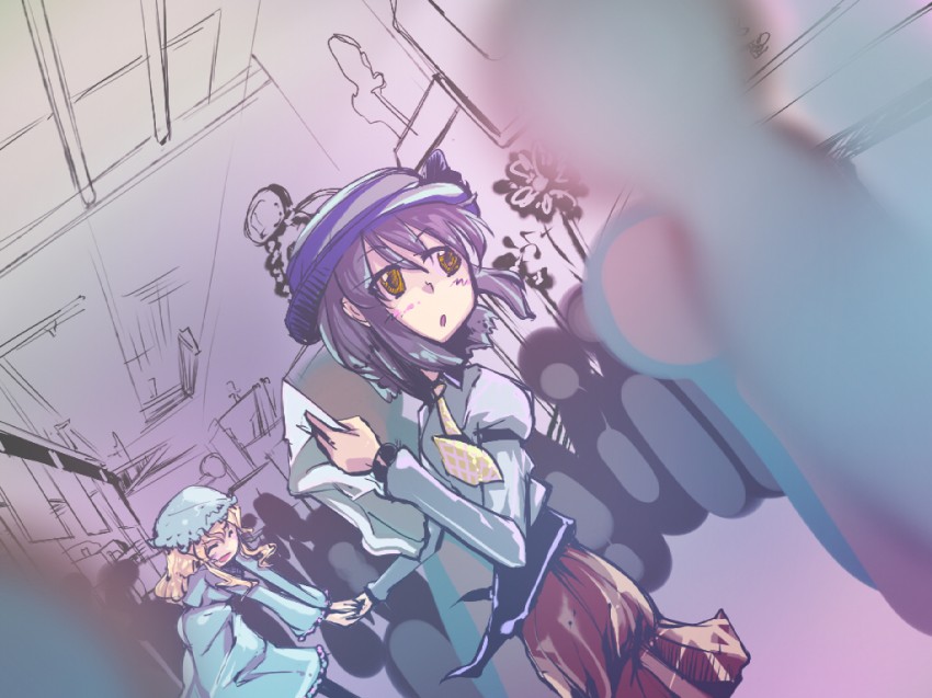 usami renko and maribel hearn (touhou) drawn by nichimatsu_seri