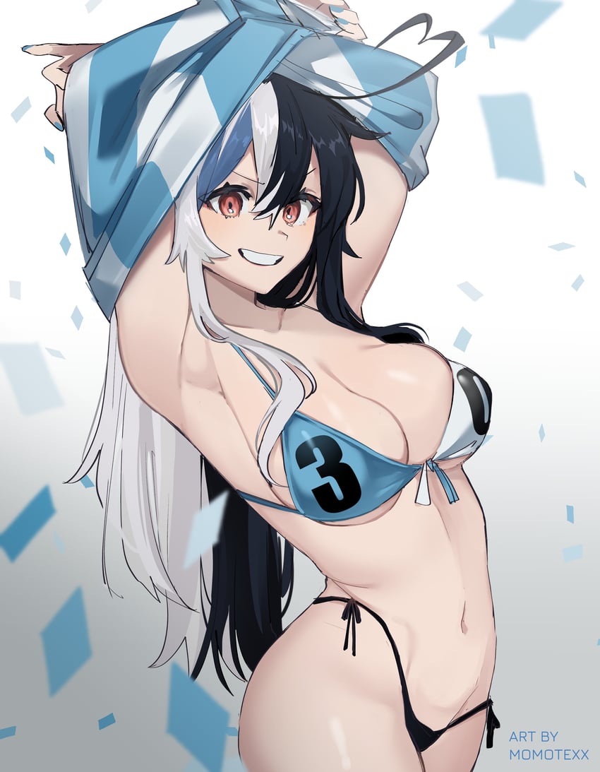 momote (indie virtual youtuber and 2 more) drawn by momote