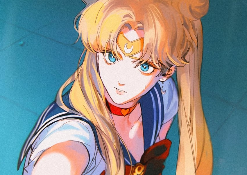 tsukino usagi and sailor moon (bishoujo senshi sailor moon) drawn by quxiaochong