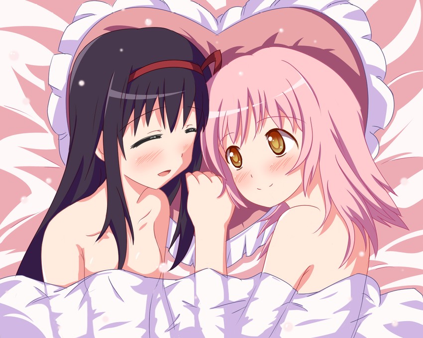 akemi homura, kaname madoka, and ultimate madoka (mahou shoujo madoka magica) drawn by ototsu_(nitta225)