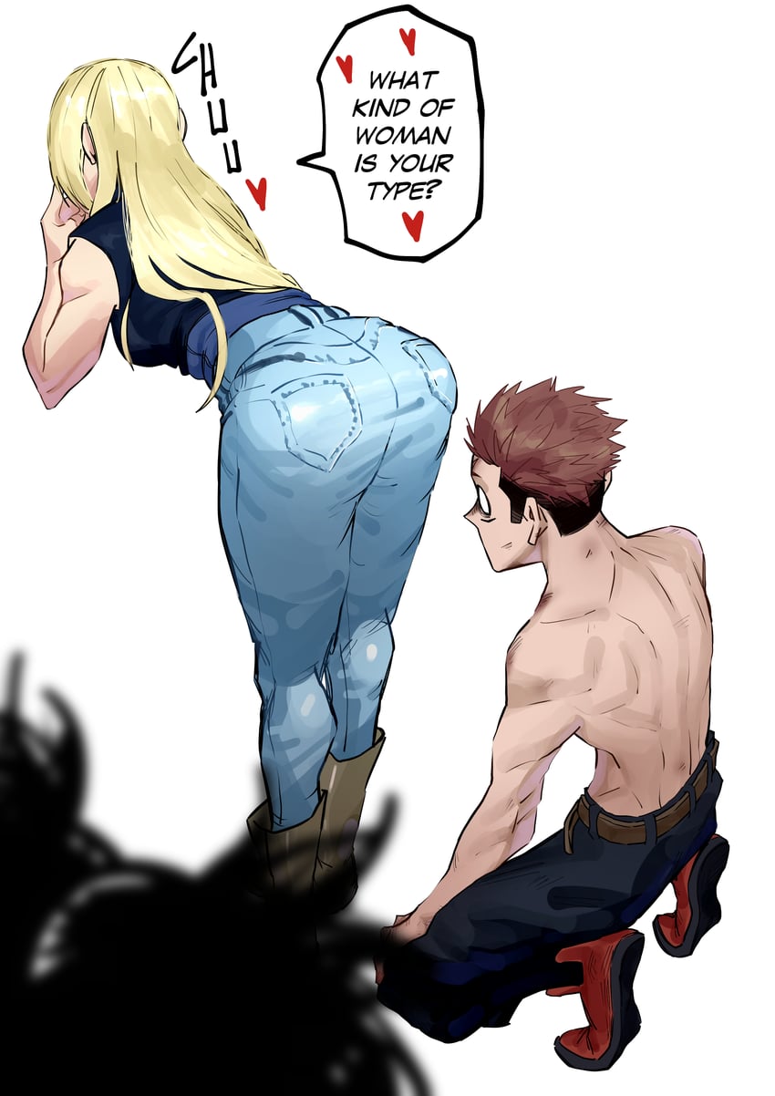 itadori yuuji, choso, and tsukumo yuki (jujutsu kaisen) drawn by dingotoad