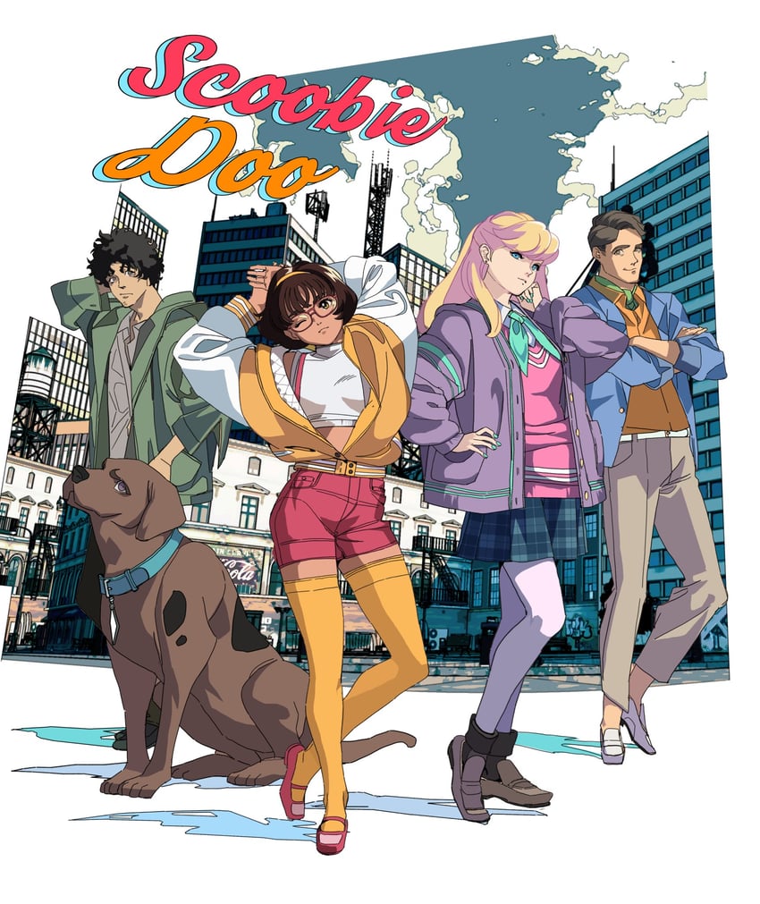 velma dinkley, daphne blake, shaggy rogers, scooby-doo, and fred jones (scooby-doo) drawn by edoya_inuhachi