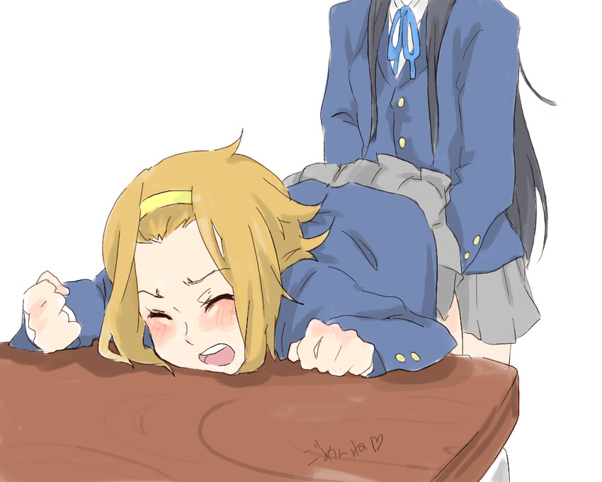 akiyama mio and tainaka ritsu (k-on!) drawn by miyo_(aenmix)